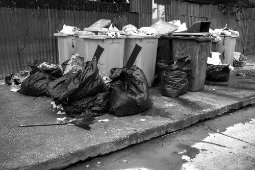 Rubbish removal truck in Bermondsey