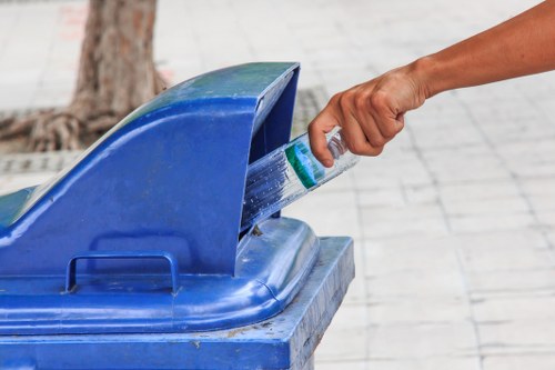 Household rubbish being collected
