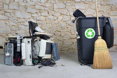 Skip placed on a Bermondsey street with necessary permits