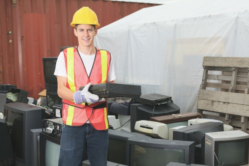 Professional waste clearance process in action